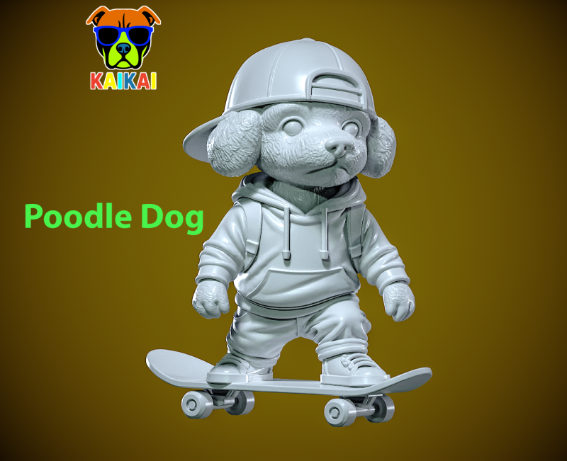 Cartoon Poodle Dog Model Urban vibes 3D Принт Модель .c4d .max .obj .3ds .fbx .stl .blend 