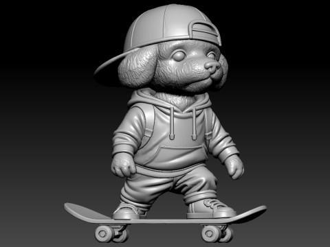 Cartoon Poodle Dog Model Urban vibes 3D Принт Модель