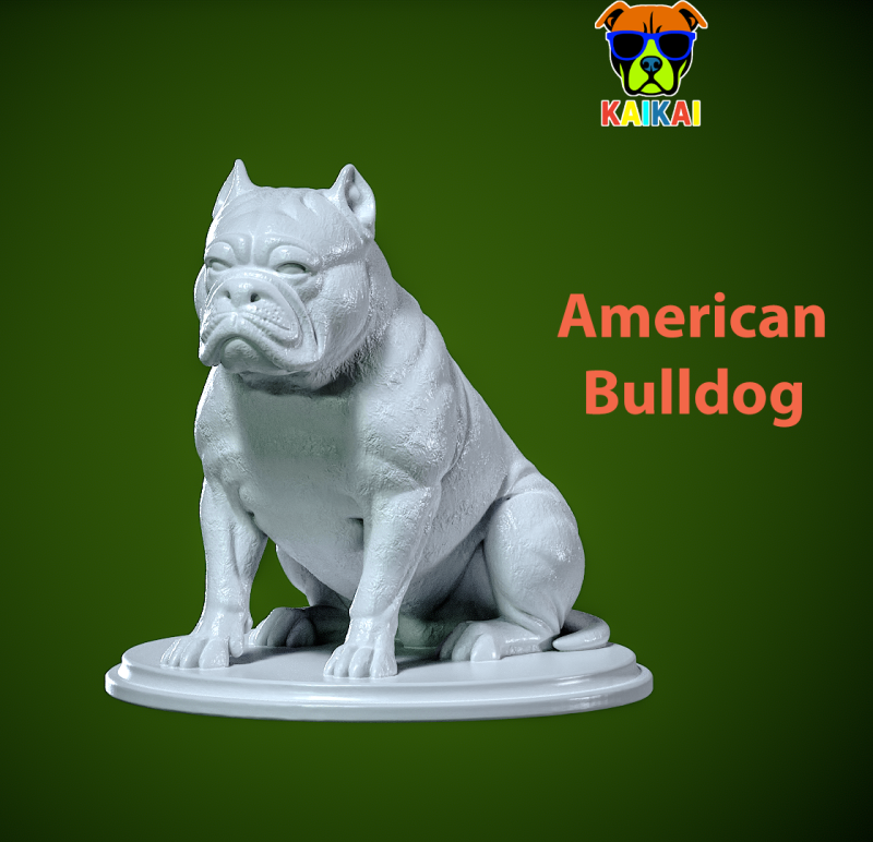 American Bulldog Urban vibes decor 3D Print Model .c4d .max .obj .3ds .fbx .stl .blend