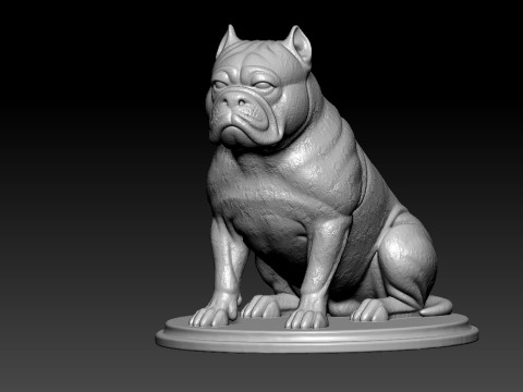 American Bulldog Urban vibes decor 3D Print Model