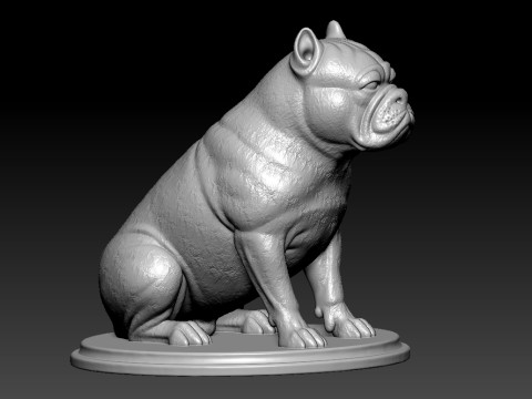 American Bulldog Urban vibes decor 3D Print Model