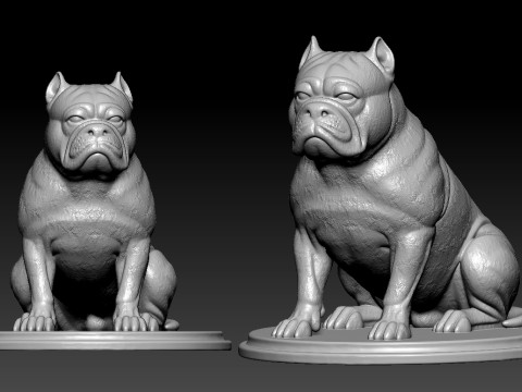 American Bulldog Urban vibes decor 3D Print Model