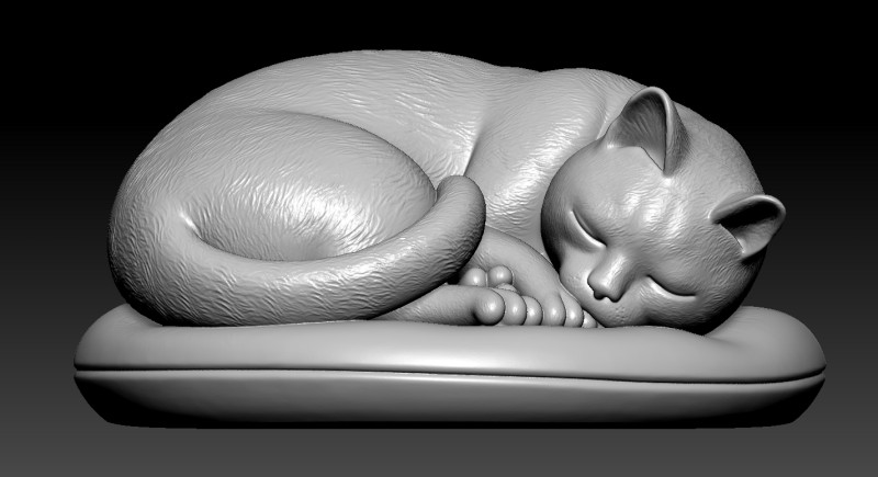 CAT - Sleeping Cat Urban vibes Modello di stampa 3D .c4d .max .obj .3ds .fbx .stl .blend