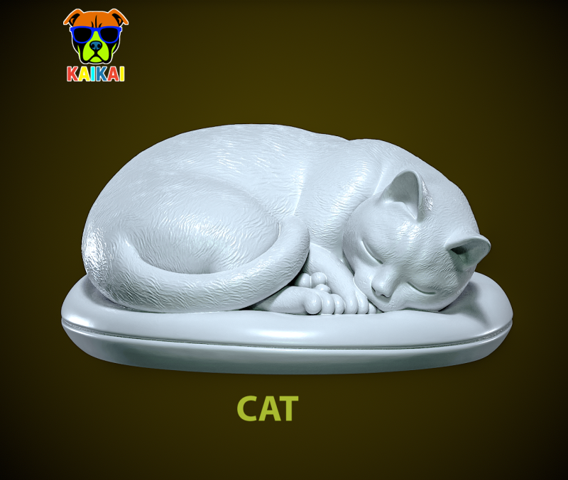 CAT - Sleeping Cat Urban vibes 3Dプリントモデル .c4d .max .obj .3ds .fbx .stl .blend