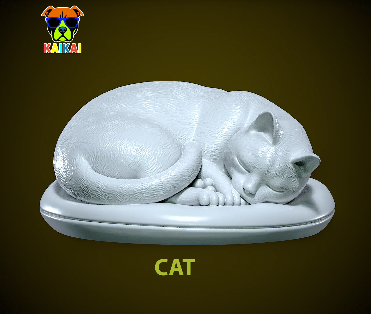 CAT - Sleeping Cat Urban vibes 3D Print Model .c4d .max .obj .3ds .fbx .stl .blend 