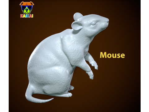The mouse stands on its hind legs urban vibes 3D print 3Dプリントモデル