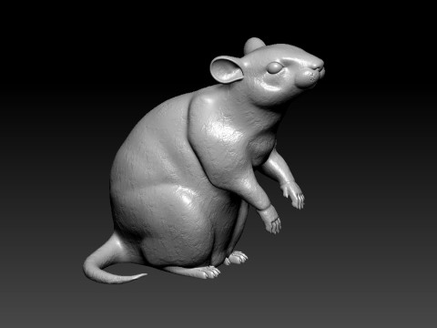 The mouse stands on its hind legs urban vibes 3D print 3Dプリントモデル