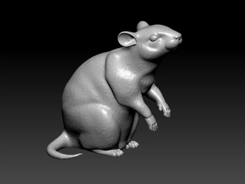 The mouse stands on its hind legs urban vibes 3D print 3D Print Model