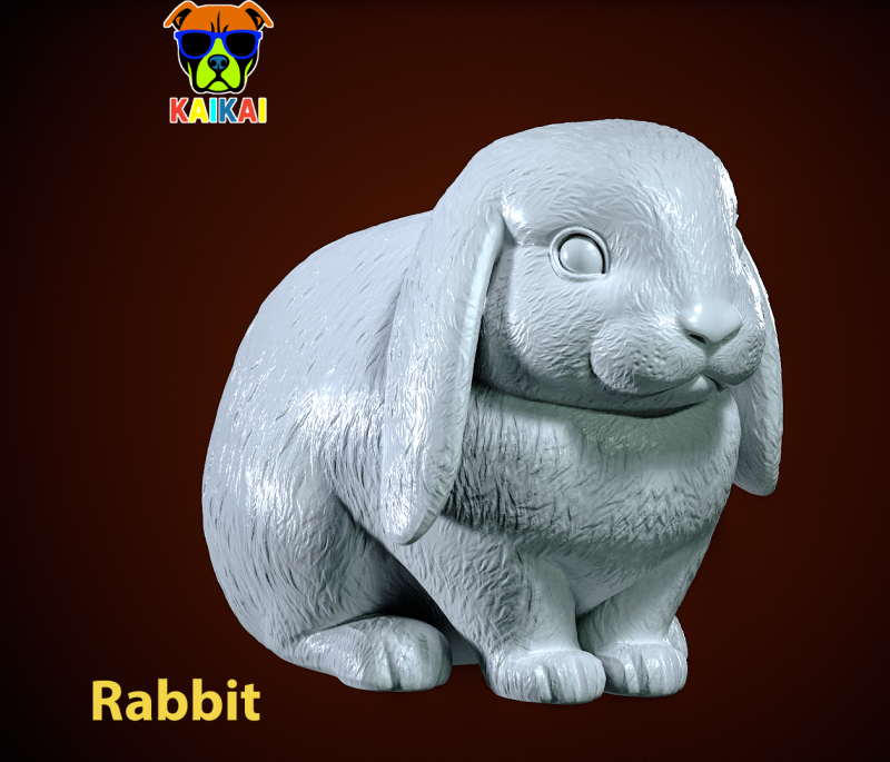 Floppy-eared rabbit urban vibes 3D Baskı Modeli .c4d .max .obj .3ds .fbx .stl .blend