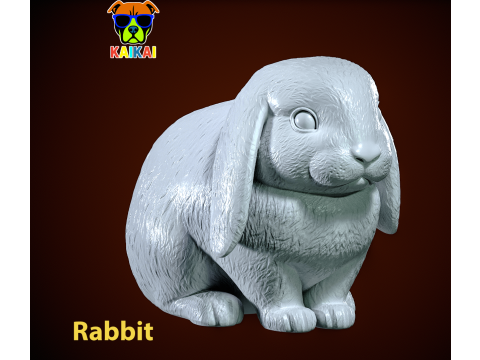 Floppy-eared rabbit urban vibes 3D-Druckmodell
