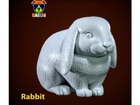 Вухий кролик у міському стилі 3D Принт Модель