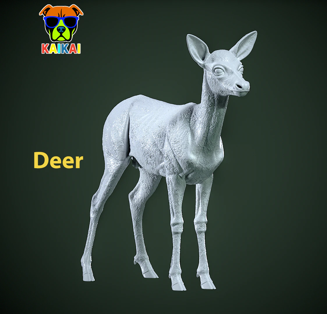 Deer model - deer statue urban vibes 3D Print Model .c4d .max .obj .3ds .fbx .stl .blend 