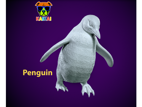 Penguin model - wingless bird statue Urban vibes 3D Print Model