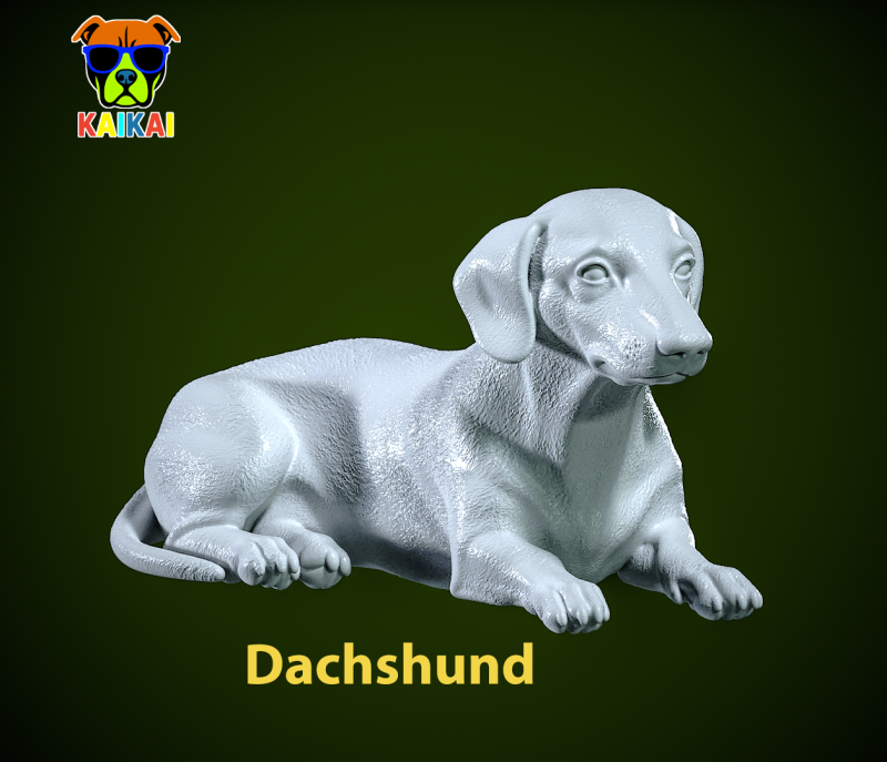 Dachshund in urban vibe - 3D print Model Cetak 3D .c4d .max .obj .3ds .fbx .stl .blend
