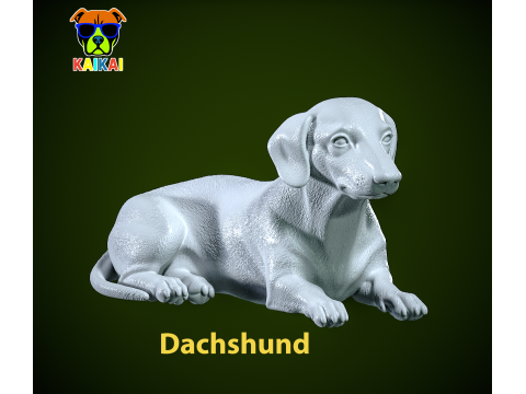 Dachshund in urban vibe - 3D print 3D Print Model