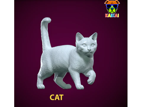 Статуя "Міські кроки кота" - 3D друк 3D Принт Модель