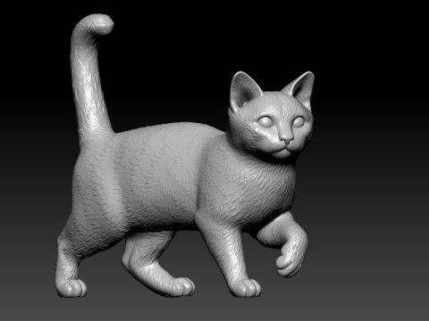 Urban Cat Steps statue - 3D print 3D Принт Модель