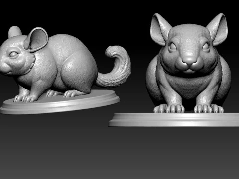 Chinchilla model urban vibes 3D Print Model