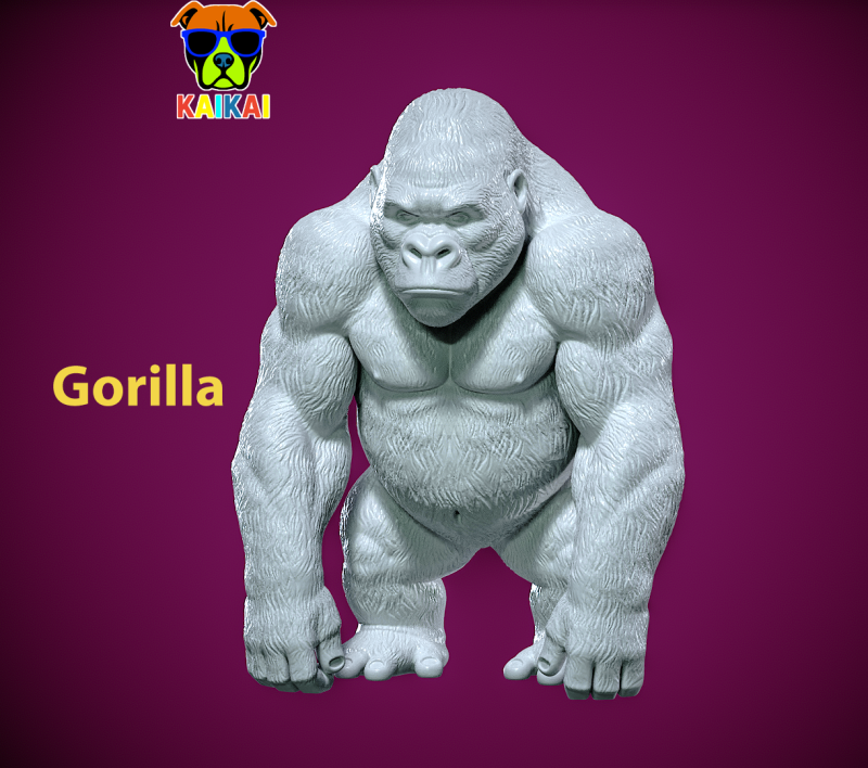 Gorilla statue - kingkong model Urban vibes 3D 打印模型 .c4d .max .obj .3ds .fbx .stl .blend 