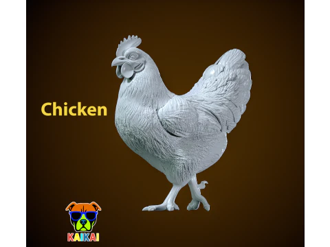 Decoraci&oacute;n de escalones de pollo con vibraciones urbanas. Modelo de impresión 3D