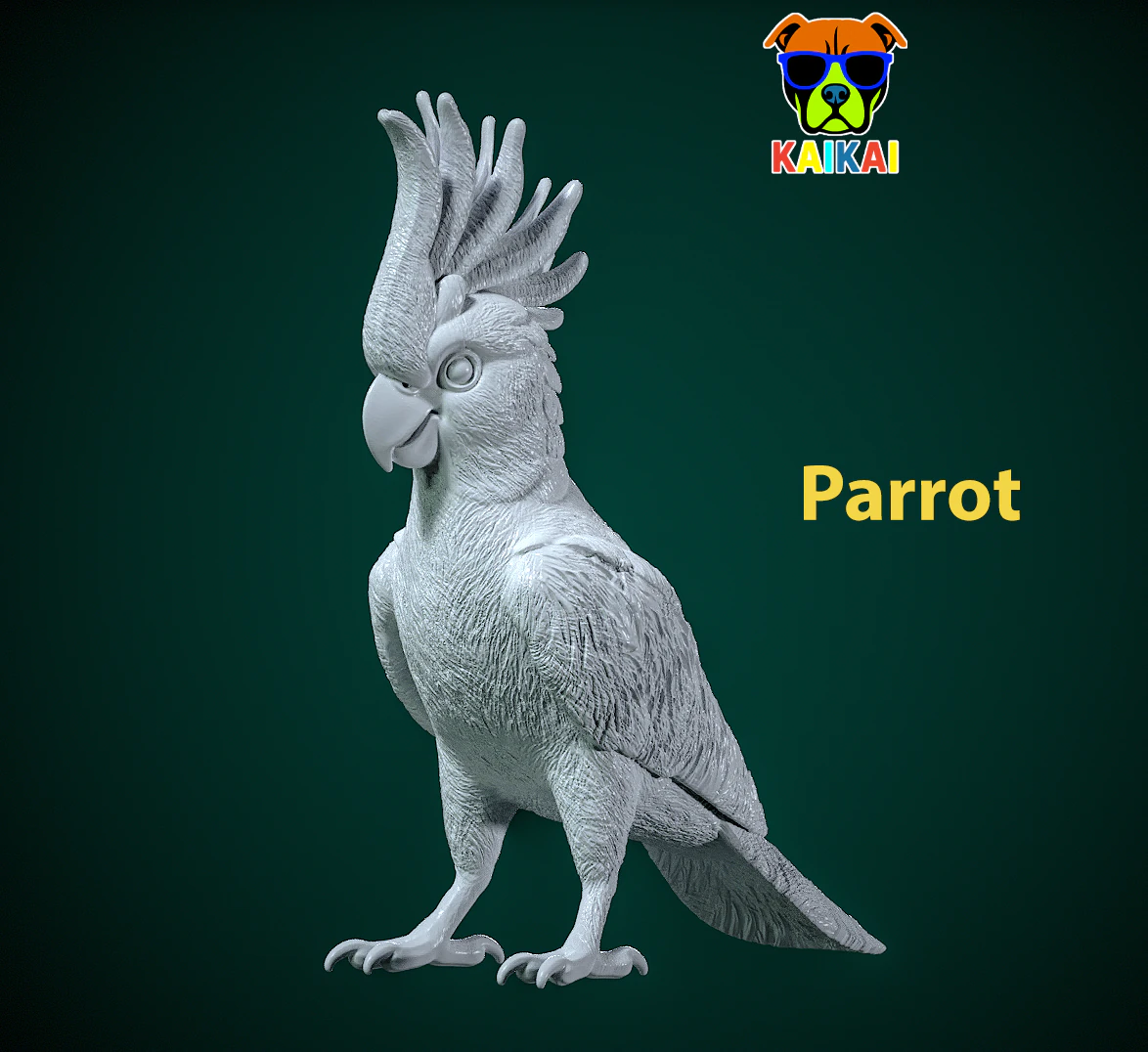 Parrot statue - cockatoo urban vibes 3D Print Model .c4d .max .obj .3ds .fbx .stl .blend 