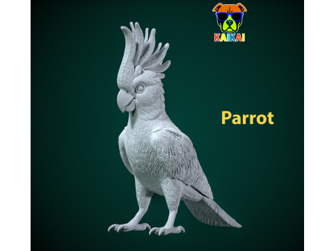 Parrot statue - cockatoo urban vibes 3D Print Model
