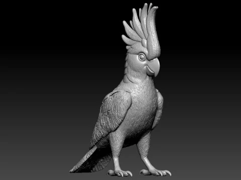 Parrot statue - cockatoo urban vibes 3D Print Model