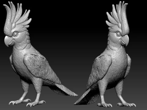 Parrot statue - cockatoo urban vibes 3D Print Model