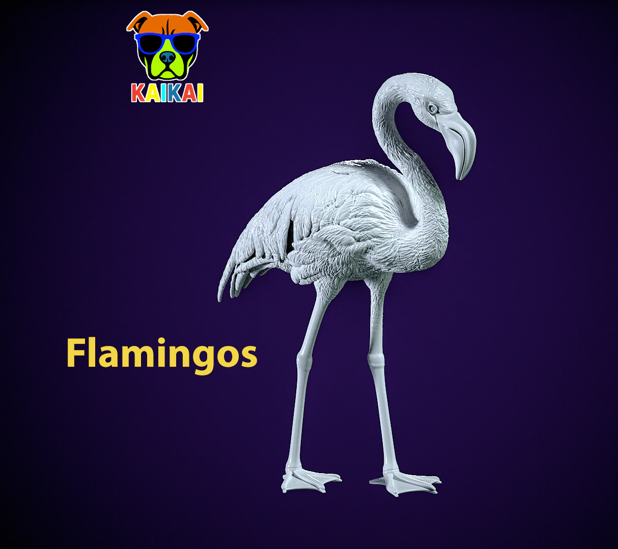 Crane model - flamingos urban vibes 3D Print Model .c4d .max .obj .3ds .fbx .stl .blend