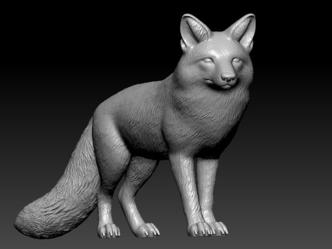 Red fox model - Arctic fox statue - decor - 3D print 3D Принт Модель