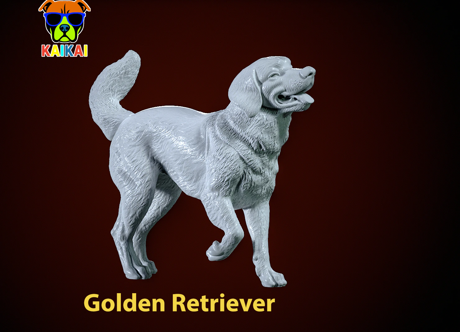 Golden Retriever Dog Positions Urban vibes 3D Print Model .c4d .max .obj .3ds .fbx .stl .blend 