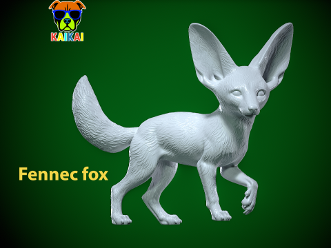 Fennec fox poses model - decor - 3D print 3D Print Model