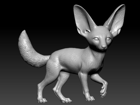 Fennec fox poses model - decor - 3D print Modelo de impresión 3D