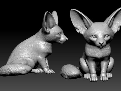 Fox Poses - Red fox statue - decor - 3D print 3D Принт Модель