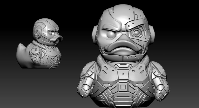 Cyborg Duck Urban vibes 3D Принт Модель .c4d .max .obj .3ds .fbx .stl .blend