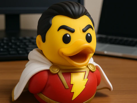 Atmosfera urbana del personaggio dei fumetti DC Shazam Modello di stampa 3D