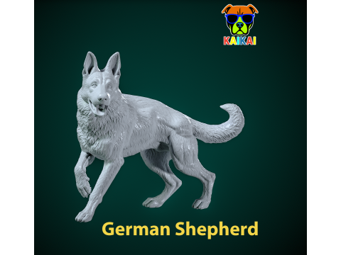 German Shepherd Dog model - Urban vibes - 3D print 3D Print Model