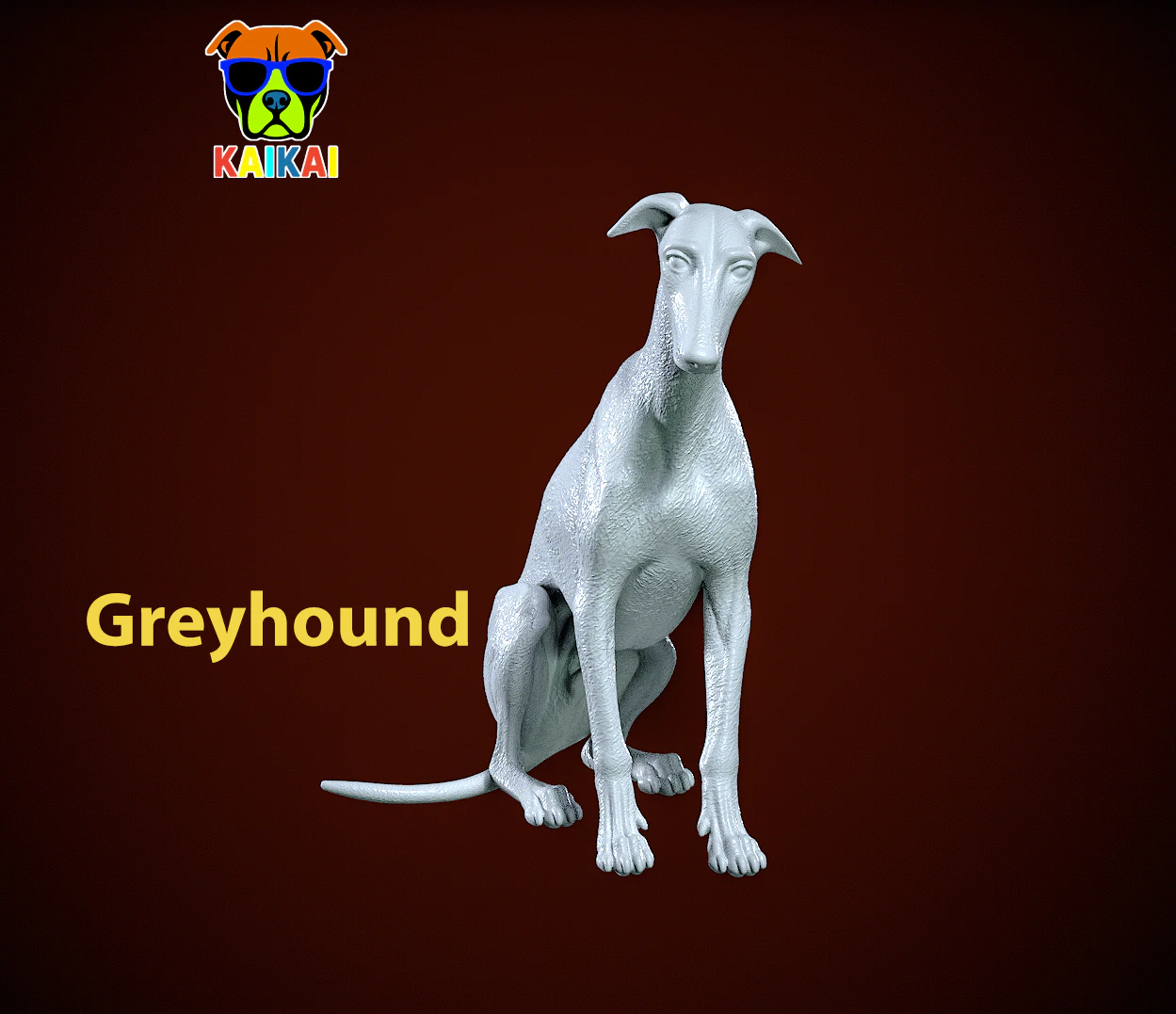 Greyhound Dog model - 3D print 3D Print Model .c4d .max .obj .3ds .fbx .stl .blend