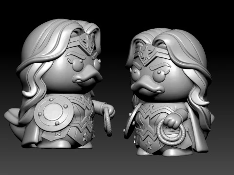 Suasana perkotaan Wonder Woman DC Model Cetak 3D