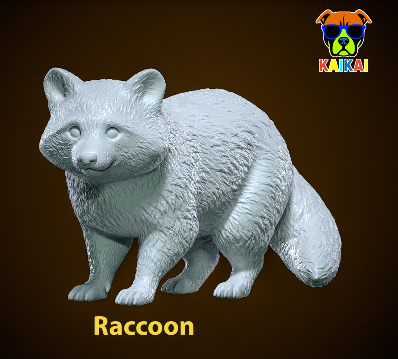 Raccoon species model - Urban vibes - 3D print 3D-Druckmodell .c4d .max .obj .3ds .fbx .stl .blend