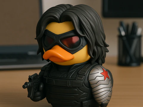 Prajurit Musim Dingin mengagumi suasana perkotaan Model Cetak 3D