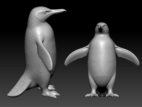 Emperor T-Penguin model - 3D print 3D प्रिंट मॉडल