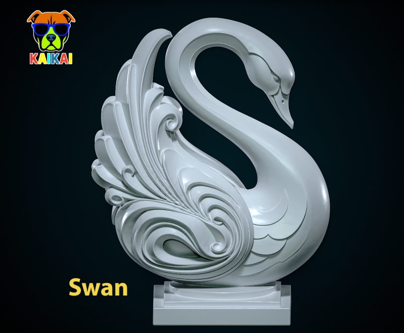Swan model - decoration - 3D print Model Cetak 3D .c4d .max .obj .3ds .fbx .stl .blend