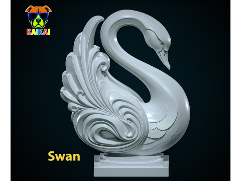 Swan model - decoration - 3D print 3D-Druckmodell