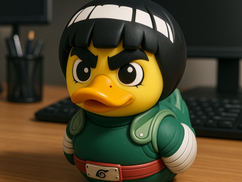 Rubber Duck - Rock Lee model - 3d print 3D Print Model