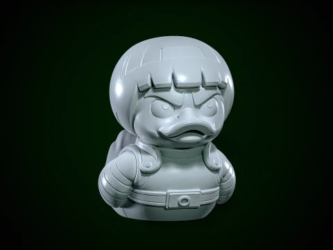 Rubber Duck - Rock Lee model - 3d print 3D Print Model