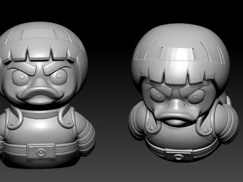Rubber Duck - Rock Lee model - 3d print 3D Print Model