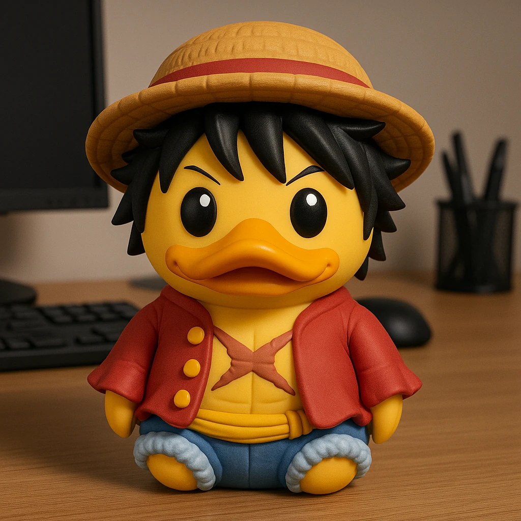 Rubber Duck - Luffy One Piece - 3d print 3D Print Model .c4d .max .obj .3ds .fbx .stl .blend 