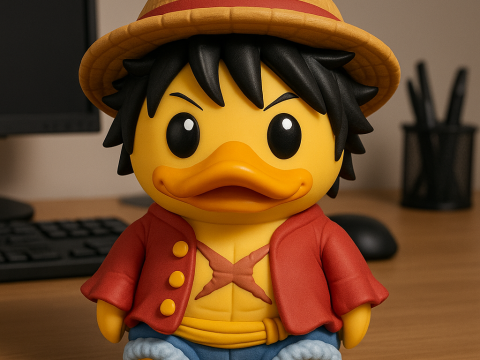 Rubber Duck - Luffy One Piece - 3d print 3D Baskı Modeli