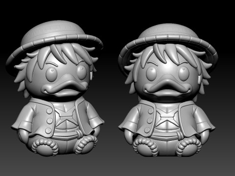 Rubber Duck - Luffy One Piece - 3d print 3D प्रिंट मॉडल